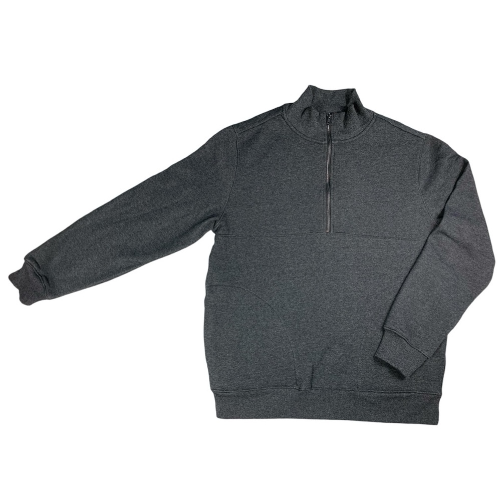 Dark Grey Pullover Quarter 1/4 Zip Sweater DIP Eco Friendly Mens Size Medium NEW